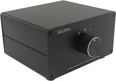 3-Way XLR Stereo Audio Switch Box, Balanced Converter, 3-IN-1-OUT