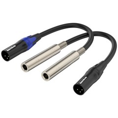 Smithok 2 Pack 1/4 to XLR Cable,Balanced 2 – 11.8 inches (30 cm), Black