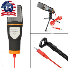 Professional Condenser Wired Microphone Mic for PC Karaoke Sound Room Gaming Aud