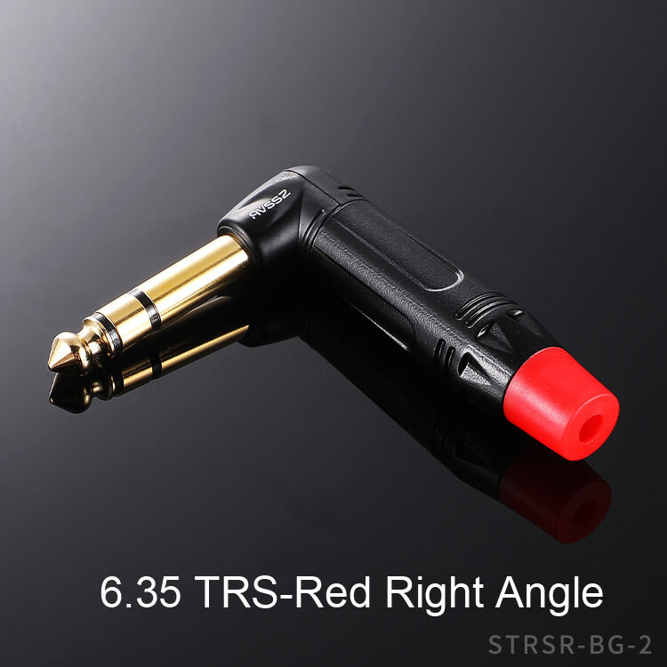 6.35mm 1/4″ Jack Plug Stereo TRS TS Straight / Right Angle Jack Plug Connector