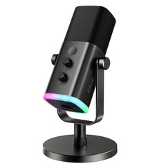 FIFINE USB/XLR Dynamic Microphone for Podcast Recordines Jack, Desktop Stand, Vo
