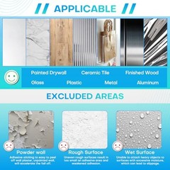 Double-Sided Adhesive Tape for Acoustic Soundproofing Foam Panels, 300 PCS
