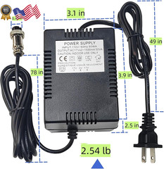 17VAC 1500mA Power Adapter with 3-Pin Connector for Mixing & Yamaha,MG82X,MG10U