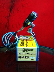 Vintage 1960’s Lafayette 99-4524 Dynamic harp microphone w accessories Calrad