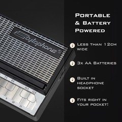 Stylophone The Original Pocket Electronic Synthesizer H6, W12, D22 cm, Silver