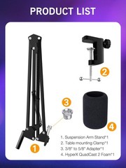 QuadCast 2 Boom Arm, Mic Arm Microphone Arm for HyperX QuadCast 2 with HyperX…