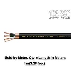 Oyaide BLACK MAMBA V2 Power Cable – Sold by Meter, Qty = Length in Meters_japan