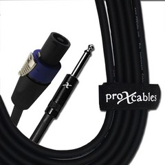 100ft SPEAKON TO 1/4″ TS PERFORMANCE PREMIUM 12 GAUGE DJ AUDIO PA CABLE XC-SQ100