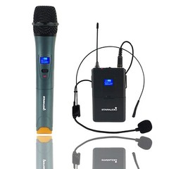 Handheld W/Headset Lavalier Lapel Microphone 4-Channel Sound Mixing USB Console