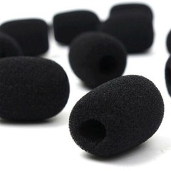 10/20/50Pcs Microphone Boom Windscreen Foam Cover for Gaming Headset Mic Black