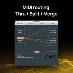 Professional USB-C MIDI Interface with 3-in-3-out Capability – Compact Design