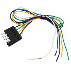 5 Way Flat Trailer Wiring Harness Plug,22 inch 18AWG 22 inch 5 Pin Male Plug