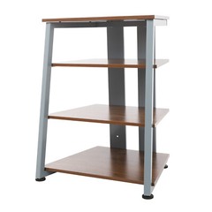 4-Layers AV Media Stand Stereo Stand Media Holder w/ Storage Shelves 110.23 lbs