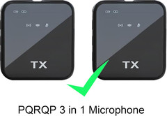 For PQRQP 3 in 1 Microphone GT19 Windscreen Wireless Lavalier Microphone Deadcat