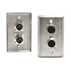 Dual XLR Plugs and Plates Audio Speakers Dual XLR Female Connectors Stainless…