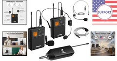 UHF Wireless System for Conferences – 200ft Range, Rechargeable Receiver