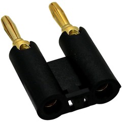 Rapco Horizon MDP Dual Banana Plug Connector Black