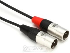 Hosa HMX-006Y Pro Stereo Breakout Cable – 3.5mm TRS Male to Dual XLR Male – 6′