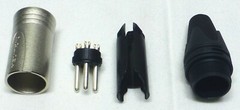 (2) Two Original NEUTRIK NC3MXX Male 3 Pin XLR Cable Connector