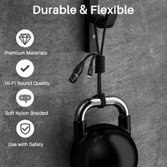 6FT USB C To XLR Cable Unidirectional Type C Male Output Stereo Nylon Braided