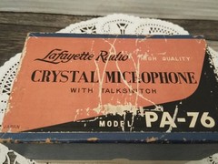 VTG Lafayette MODEL PA-76 Crystal Microphone W/ TALTSWITCH (W/BOX & MANUAL) NEW