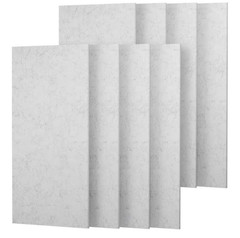 8PC Acoustic Wall Panels 47.2 x 23.6 x 0.35″ Full Self-Adhesive Soundproof Grey