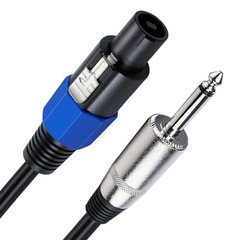 Speakon to 1/4″ Mono Speaker Cable 6.35mm TS Plug to Speakon Male Speaker Wire