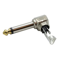 20 Audio 1/4 90 Degree Right Angle Plug 6.3mm TS Mono Male Solder Jack Connector
