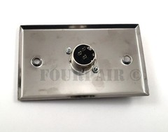 1-Port Socket XLR 3-Pin Female Stainless Steel Microphone Mic Audio Wall Plate