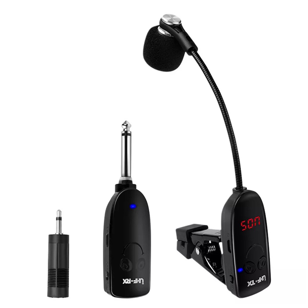 Professional UHF Wireless Instrument Microphone System For Saxophone Trumpet Sax