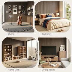 4 Pack Acoustic Wall Panels, 47″ x 24″ Wood Wall Panels, Walnut
