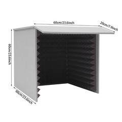 Desktop Soundproof Cover Portable Vocal Recording Booth Sound Absorbing Shield