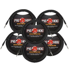 6x Pig Hog 10ft 1/4″ TRS – 1/4″ TRS Cable