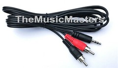 2X 6ft 3.5MM (1/8″) Stereo Male to Dual RCA Plugs Premium Audio Cable Wire VWLTW