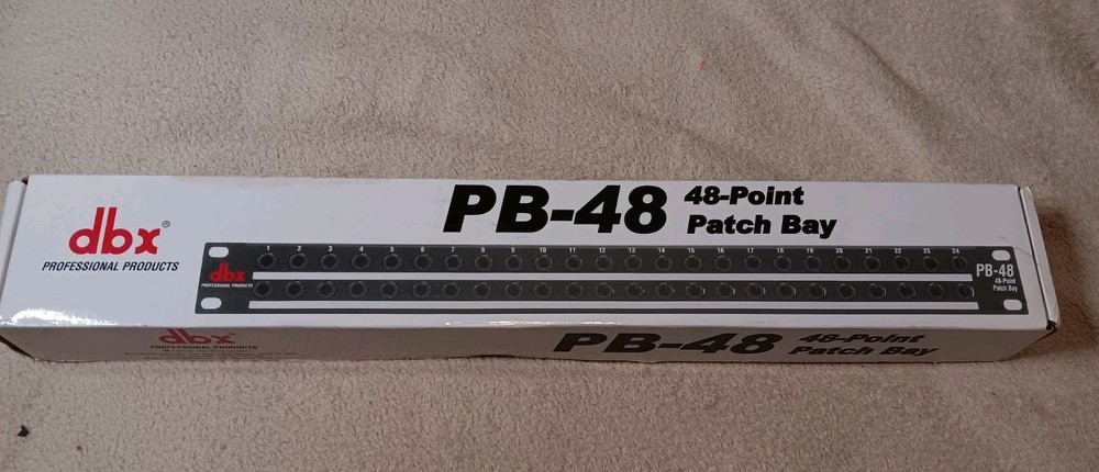 dbx PB-48 Point Patch Bay Black NIB 20-2147V-A