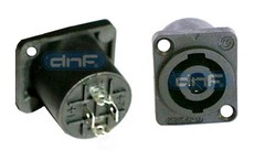 1 Pack 4 Pin Female Jack Compatible Audio AMP Cable Panel Socket Connectors