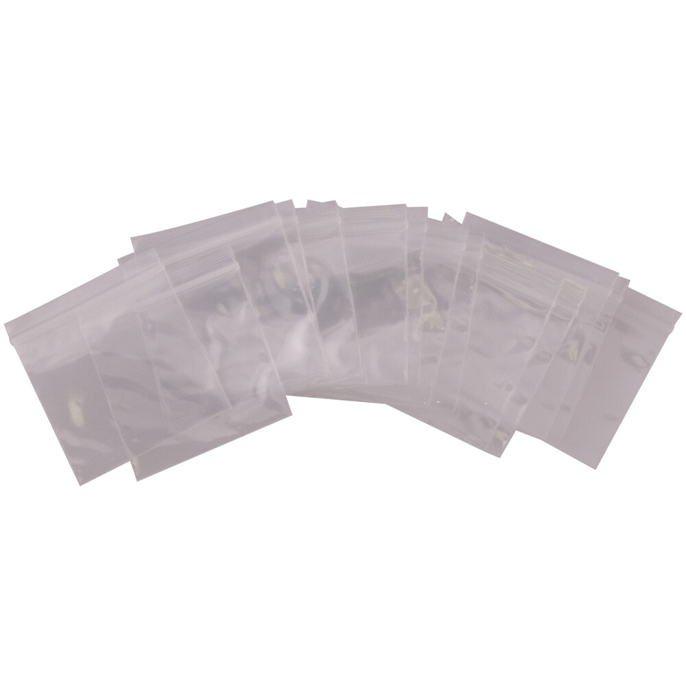100 Pack of 1.5 Inch x 1.5 Inch Clear Reclosable Poly Bags – 2 MIL zip lock bag