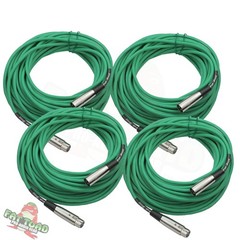 FAT TOAD Microphone XLR Cables 50Ft – 4 LOT Studio Mic Cord Extension Wire 24AWG