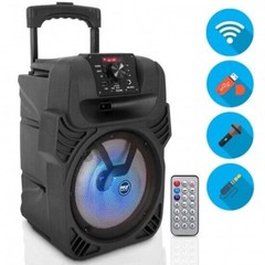 Pyle PPHP844B Bluetooth Portable PA Speaker, Built-in Rechargeable Battery, 400W