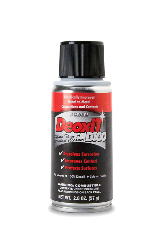 Hosa D100S-2 CAIG DeoxIT Contact Cleaner, 100% Spray, 2 oz