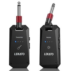 LEKATO 5.8GHz 4Channel Wireless Guitar System Transmitter Receiver 190° Rotate