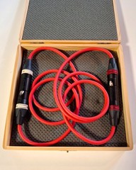 XLR Balanced Interconnect Cable (1m) PAIR – MOGAMI Wire NEUTRIK – RED/BLACK