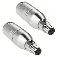 2X 3 Pin XLR Male to 3 Pin Mini XLR Female Mic Audio Adapter Connector Cable