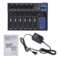 7 Channel Bluetooth Portable Audio Mixer USB Port DJ Sound Mixing Console Board