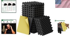 DIY Self-Adhesive Acoustic Foam Panels – Ultimate Sound Absorption in 12 Pack