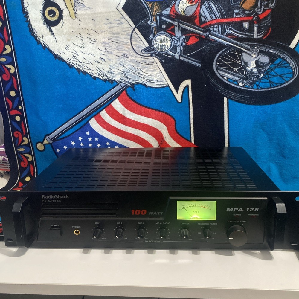 Optimus MPA-125 PA Amplifier 100 Watts Rackmount Tested Working Great