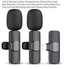 Professional Wireless Mini Microphone for iOS & Android Devices – 2 Pack