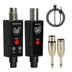 2.4GHz UHF Wireless Microphone System XLR Mic Adapter Wireless Transmitter an…
