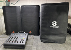 Harbinger M200-BT Portable PA with Bluetooth with M200BT Loud Speakers