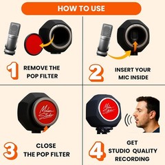 Professional Soundproof Mic Shield Pop Filter Recording Studio